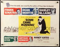 7w281 SOME CAME RUNNING style B 1/2sh 1958 art of Sinatra, Dean Martin & Shirley MacLaine!