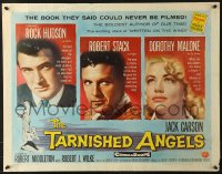 7w301 TARNISHED ANGELS style A 1/2sh 1958 Rock Hudson, Dorothy Malone, Robert Stack, William Faulkner