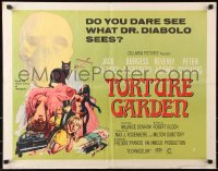 7w320 TORTURE GARDEN 1/2sh 1967 written by Psycho Robert Bloch do you dare see what Dr. Diabolo sees?