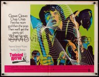 7w324 TWISTED NERVE 1/2sh 1969 Hayley Mills, Roy Boulting English horror, cool psychedelic art!