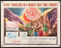 7w327 VALLEY OF THE DRAGONS 1/2sh 1961 Jules Verne, dinosaurs & giant spiders in a world time forgot!