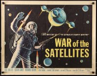 7w338 WAR OF THE SATELLITES 1/2sh 1958 the ultimate in scientific monsters, cool astronaut art!