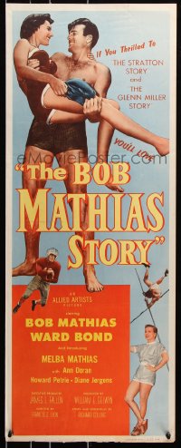 7w698 BOB MATHIAS STORY insert 1954 Olympic decathlon gold winner & his wife Melba!