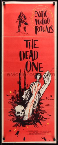 7w729 DEAD ONE insert 1960 directed by Barry Mahon, exotic voodoo rituals, great wild artwork!