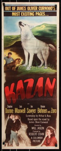 7w823 KAZAN insert 1949 James Oliver Curwood's great dog adventure, Zoro in title role!