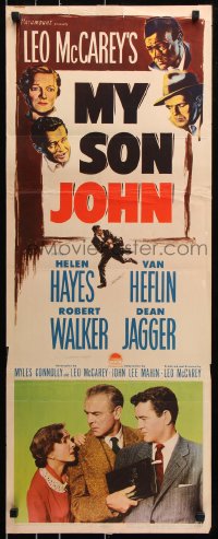 7w864 MY SON JOHN insert 1952 Communist Robert Walker, directed by Leo McCarey!