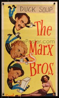 7w873 NIGHT IN CASABLANCA insert 1946 The Marx Brothers, Groucho, Chico & Harpo!
