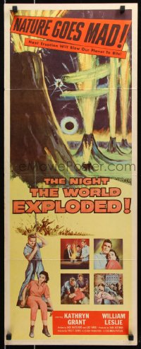 7w875 NIGHT THE WORLD EXPLODED insert 1957 a super-quake tilts the Earth, nature goes mad!