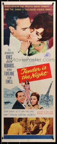 7w955 TENDER IS THE NIGHT insert 1961 romantic close up of Jennifer Jones & Jason Robards Jr.!