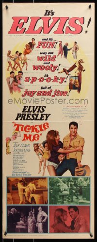7w966 TICKLE ME insert 1965 Elvis Presley is fun, way out wild & wooly, full of joy and jive!