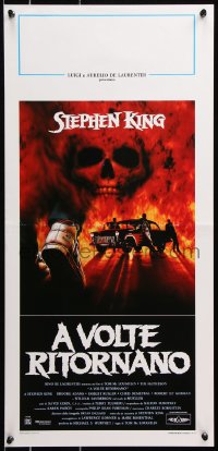7w638 SOMETIMES THEY COME BACK Italian locandina 1991 Stephen King, different art with skull!