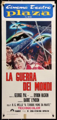 7w647 WAR OF THE WORLDS Italian locandina R1970s H.G. Wells classic produced by George Pal!