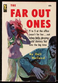 7x096 FAR OUT ONES paperback book 1962 belly dancing could shimmy sexy beatnik into the big time!