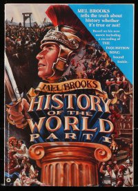 7x167 HISTORY OF THE WORLD PART I softcover book 1981 Mel Brooks, includes bound in music record!