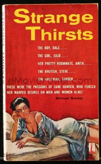 7x115 STRANGE THIRSTS paperback book 1953 she forced her warped desires on men and women alike!