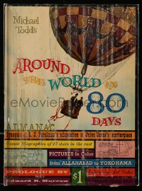 7x260 AROUND THE WORLD IN 80 DAYS souvenir program book 1956 Jules Verne adventure epic!