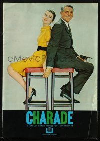 7x282 CHARADE Australian souvenir program book 1963 Cary Grant & sexy Audrey Hepburn, rare!