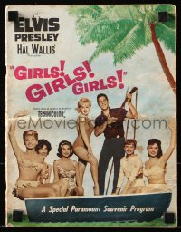 7x321 GIRLS GIRLS GIRLS Australian souvenir program book 1962 Elvis Presley, Stella Stevens