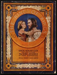 7x363 KING OF KINGS souvenir program book 1927 Cecil B. DeMille epic, art of Mark & blind girl!