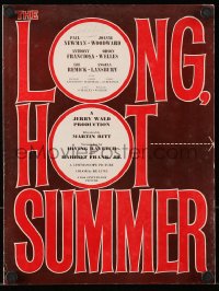 7x373 LONG, HOT SUMMER souvenir program book 1958 Paul Newman, Joanne Woodward, Faulkner, Ritt!