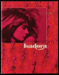 7x377 LOVES OF ISADORA souvenir program book 1969 Vanessa Redgrave in the title role, James Fox