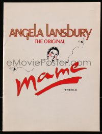 7x379 MAME stage play souvenir program book 1983 Angela Lansbury starring in the Broadway musical!
