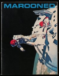 7x381 MAROONED souvenir program book 1969 astronauts Gregory Peck & Gene Hackman, John Sturges!