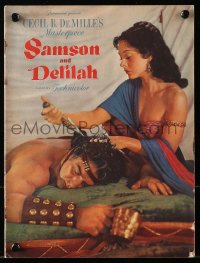 7x429 SAMSON & DELILAH softcover souvenir program book 1949 Hedy Lamarr & Victor Mature, Cecil B. DeMille