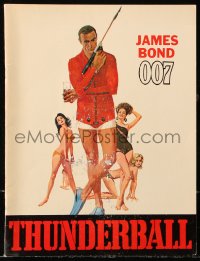 7x471 THUNDERBALL souvenir program book 1965 Sean Connery as James Bond, cool images from the movie!