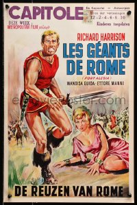 7y317 GIANTS OF ROME Belgian 1964 I Giganti di Roma, cool art of Richard Harrison & Wandisa Guida!