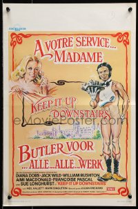 7y333 KEEP IT UP DOWNSTAIRS Belgian 1976 aging Diana Dors, Jack Wild, English comedy!