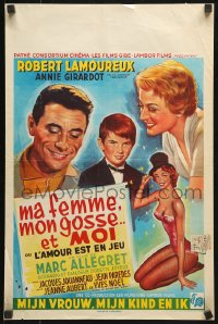 7y345 LOVE IS AT STAKE Belgian 1957 'Amour est en Jeu, Allegret, Robert Lamoureux & Annie Girardot!