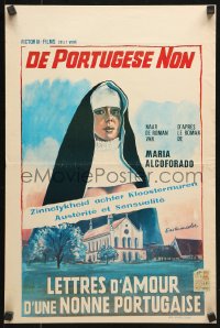 7y346 LOVE LETTERS OF A PORTUGUESE NUN Belgian 1977 Jesus Franco nunsploitation, topless nun!