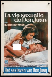 7y357 NIGHTS & LOVES OF DON JUAN Belgian 1971 different image of Robert Hoffman & sexy girl in bed!