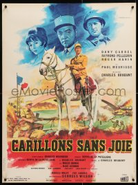 7y796 BELLS WITHOUT JOY French 23x31 1962 Carillons sans joie, Dany Carrel, great Jean Mascii art!