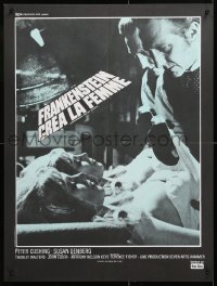 7y817 FRANKENSTEIN CREATED WOMAN French 23x30 R1980s Peter Cushing, Susan Denberg!