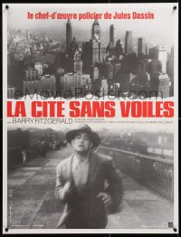 7y855 NAKED CITY French 23x31 R1970s Jules Dassin & Mark Hellinger's New York film noir classic!