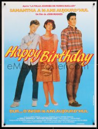 7y875 SIXTEEN CANDLES French 20x26 1984 Molly Ringwald, Anthony Michael Hall, directed by John Hughes!