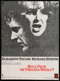 7y896 WHO'S AFRAID OF VIRGINIA WOOLF French 23x31 1967 Taylor, Burton, Nichols, Ferracci!