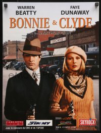 7y913 BONNIE & CLYDE French 16x21 R2000 different close up of Warren Beatty & Faye Dunaway with guns!