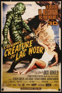 7y924 CREATURE FROM THE BLACK LAGOON French 16x24 R2012 art of monster holding sexy Julie Adams!