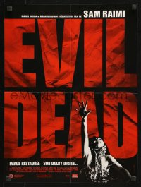 7y931 EVIL DEAD French 16x21 R2003 Sam Raimi cult classic, horror art of girl grabbed by zombie!