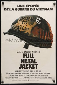 7y936 FULL METAL JACKET French 15x23 1987 Stanley Kubrick's Vietnam War movie, born to kill!