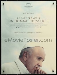 7y954 POPE FRANCIS: A MAN OF HIS WORD French 16x21 2018 Wim Wenders, hope is a universal message!