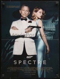 7y968 SPECTRE French 16x21 2015 Daniel Craig as James Bond & Lea Seydoux with villain background!