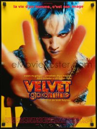 7y988 VELVET GOLDMINE French 16x21 1998 close-up of glam rocker Jonathan Rhys Meyers!