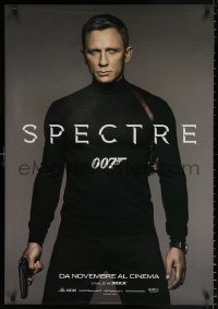 7y650 SPECTRE teaser Italian 1sh 2015 cool image of Daniel Craig as James Bond 007 with gun!