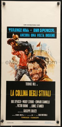 7y665 BOOT HILL Italian locandina 1969 Woody Strode, art of Terence Hill & Bud Spencer by Gasparri!
