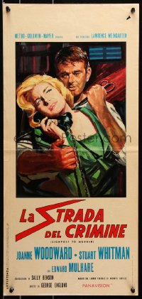 7y725 SIGNPOST TO MURDER Italian locandina 1965 Joanne Woodward, Stuart Whitman, Ercole Brini art!