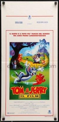 7y739 TOM & JERRY THE MOVIE Italian locandina 1993 cat & mouse, the world is a kinder, gentler place!